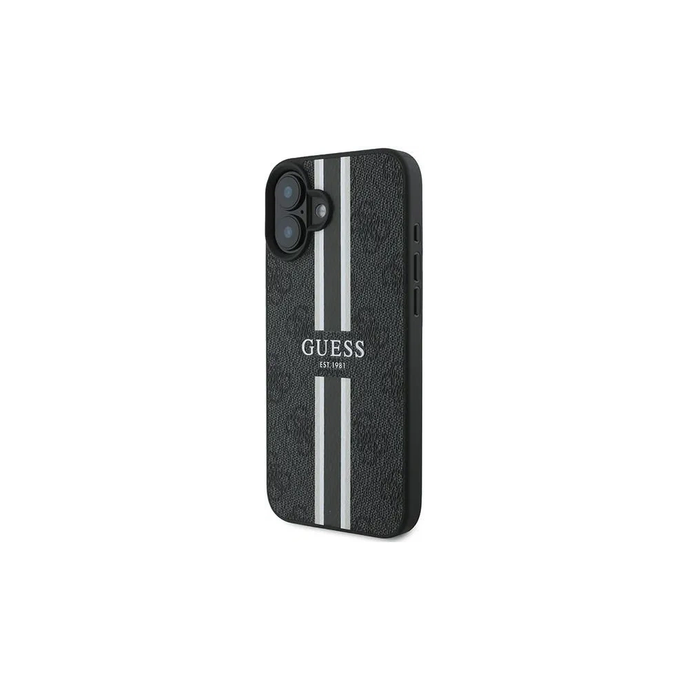 Hurtownia GSM - Guess GUHMP16MP4RPSK Apple iPhone 16 Plus Hartschale 4G Bedruckte Streifen MagSafe schwarz - GUE3614 - {ean13} - Hurt