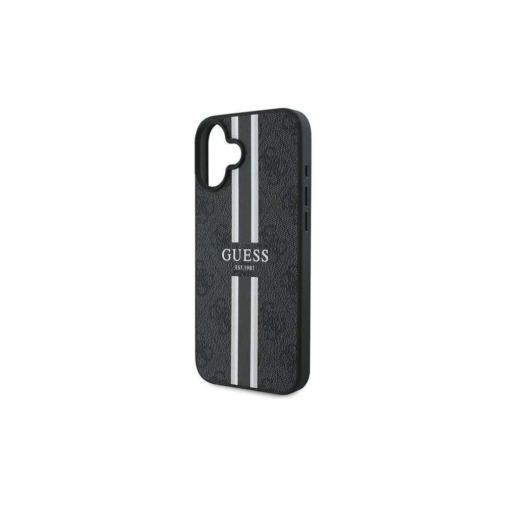 Hurtownia GSM - Guess GUHMP16MP4RPSK Apple iPhone 16 Plus Hartschale 4G Bedruckte Streifen MagSafe schwarz - GUE3614 - {ean13} - Hurt