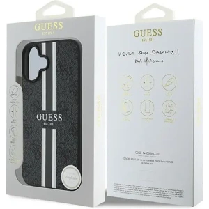 Etui Guess GUHMP16MP4RPSK Apple iPhone 16 Plus hardcase 4G Printed Stripes MagSafe czarny - iPhone 16 Plus - Guess