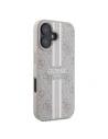Hurtownia GSM - Guess GUHMP16MP4RPSP Apple iPhone 16 Plus Hardcase 4G Gedruckte Streifen MagSafe pink - GUE3615 - {ean13} - Hurt
