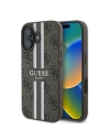 Guess GUHMP16MP4RPSW Apple iPhone 16 Plus Hardcase 4G Gedruckte Streifen MagSafe braun - iPhone 16 Plus - Guess