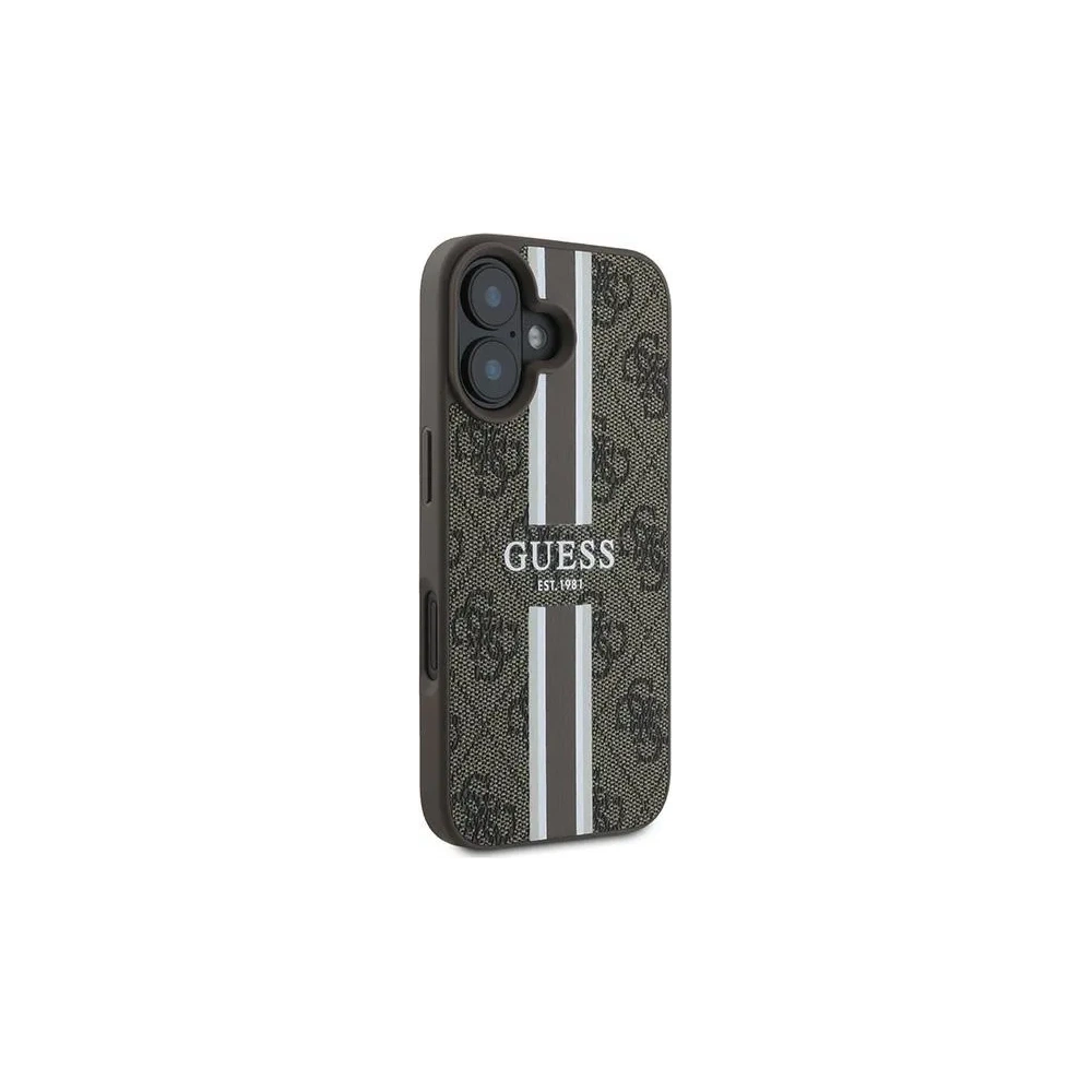 Hurtownia GSM - Guess GUHMP16MP4RPSW Apple iPhone 16 Plus Hardcase 4G Gedruckte Streifen MagSafe braun - GUE3616 - {ean13} - Hurt