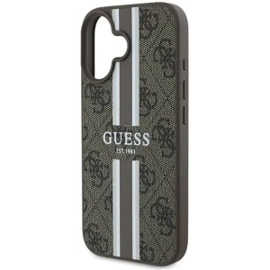 Etui Guess GUHMP16MP4RPSW Apple iPhone 16 Plus hardcase 4G Printed Stripes MagSafe brązowy - iPhone 16 Plus - Guess