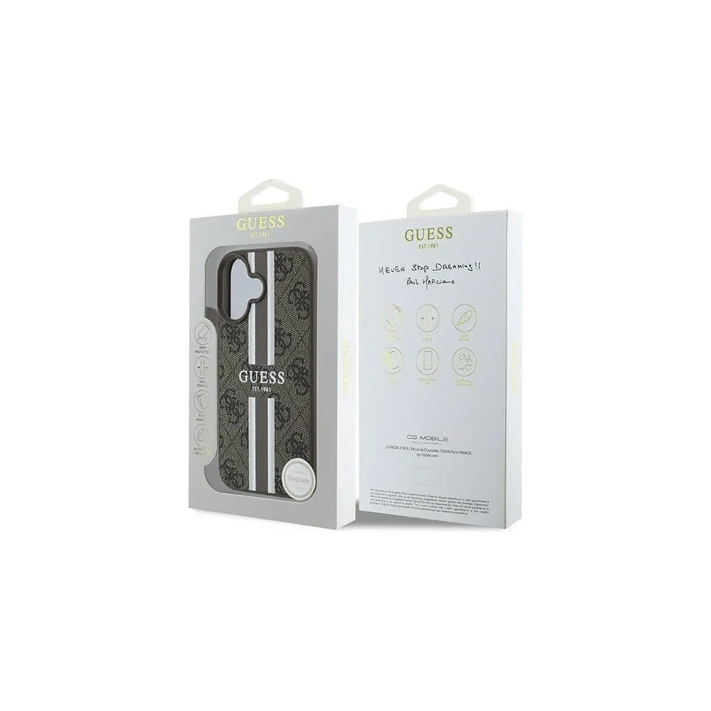 Hurtownia GSM - Guess GUHMP16MP4RPSW Apple iPhone 16 Plus hardcase 4G Tisknuté pruhy MagSafe hnědá - GUE3616 - {ean13} - Hurt