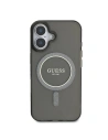 Etui Guess GUHMP16SHFGEREK Apple iPhone 16 hardcase IML Glitter Circle MagSafe czarny - iPhone 16 - Guess