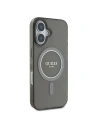 Guess GUHMP16SHFGEREK Apple iPhone 16 tvrdý obal IML Glitter Circle MagSafe černý - iPhone 16 - Guess