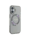 Guess GUHMP16SHFWFCK Apple iPhone 16 kemény tok IML Virágkoszorú MagSafe fekete - iPhone 16 - Guess