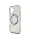 Guess GUHMP16SHFWFCK Apple iPhone 16 kemény tok IML Virágkoszorú MagSafe fekete - iPhone 16 - Guess