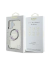 Guess GUHMP16SHFWFCK Apple iPhone 16 kemény tok IML Virágkoszorú MagSafe fekete - iPhone 16 - Guess