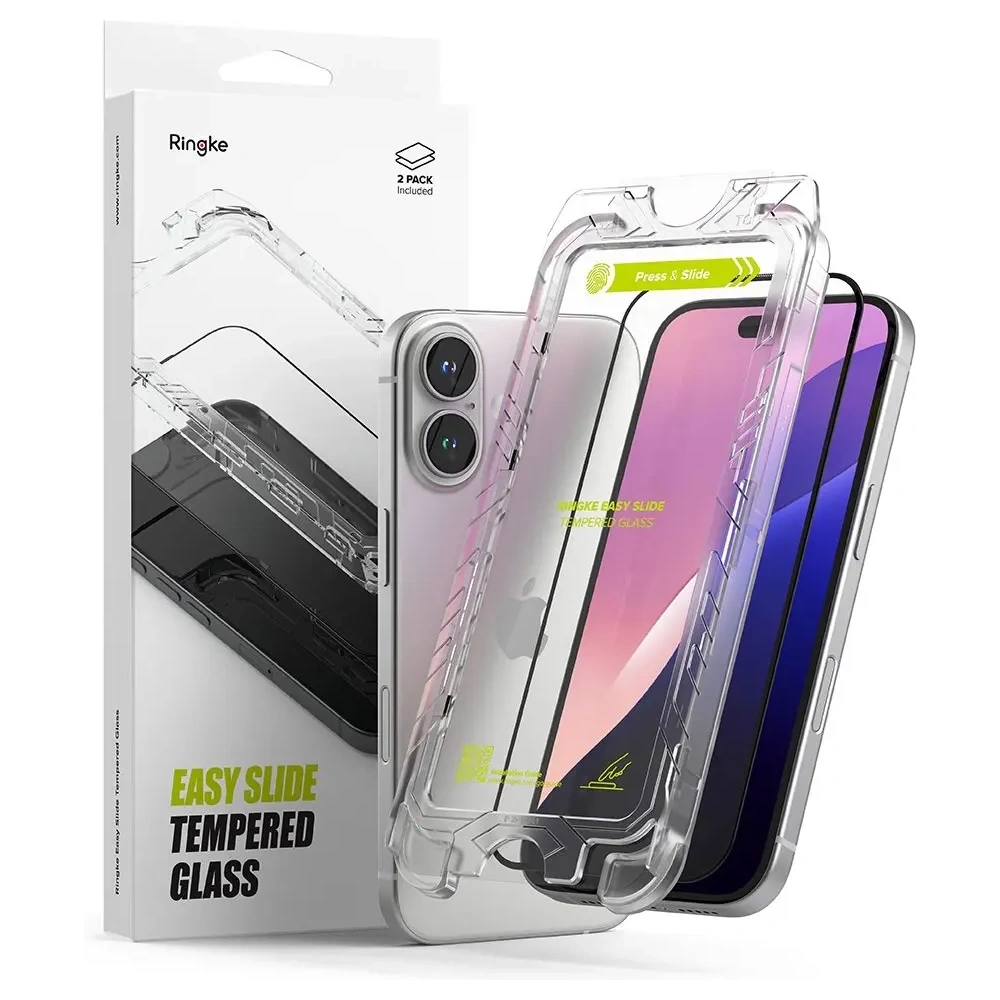 Ringke Easy Slide Apple iPhone 15 / 16 Fekete [2 CSOMAG] - iPhone 16 - Ringke