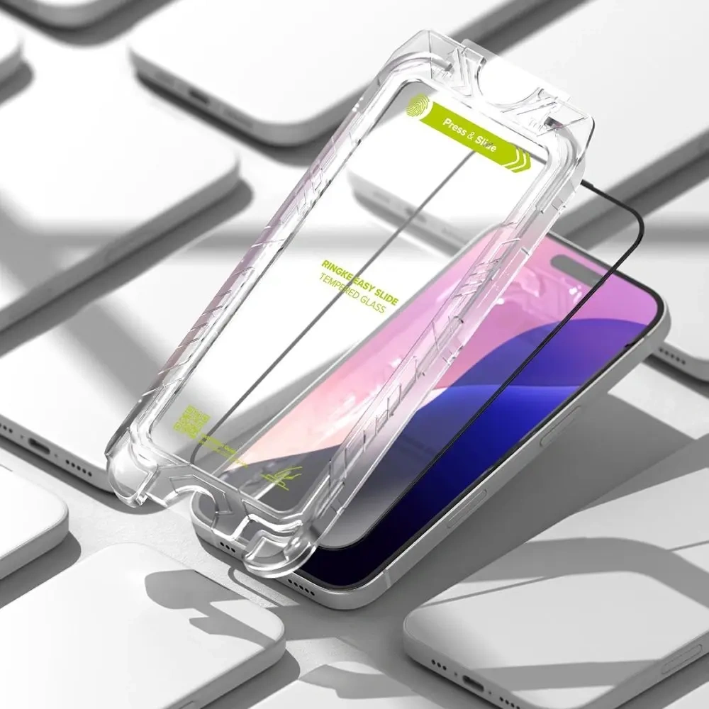 Ringke Easy Slide Apple iPhone 15 / 16 Fekete [2 CSOMAG] - iPhone 16 - Ringke
