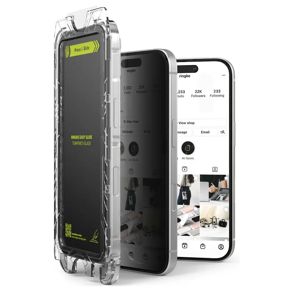 Hurtownia GSM - Ringke Easy Slide Apple iPhone 15 / 16 Adatvédelmi [2 CSOMAG] - RGK2043 - {ean13} - Hurt