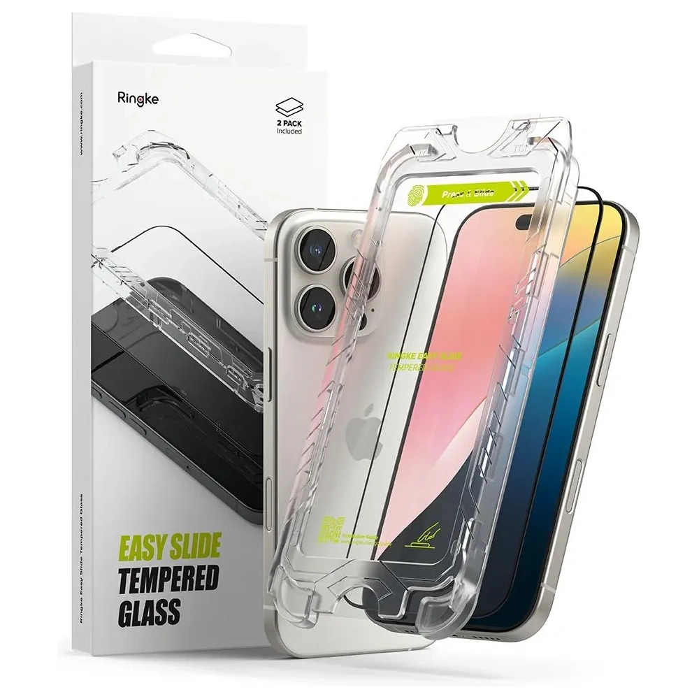 Hurtownia GSM - Ringke Easy Slide Apple iPhone 16 Pro Negru [2 PACHET] - RGK2047 - {ean13} - Hurt