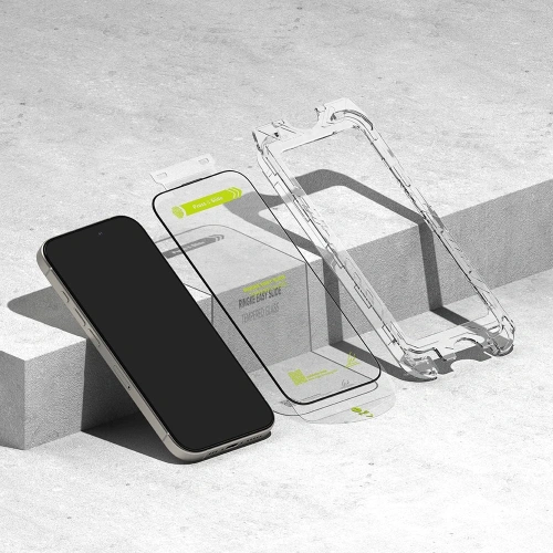 Szkło hartowane Ringke Easy Slide Apple iPhone 16 Pro Black [2 PACK] - iPhone 16 Pro - Ringke