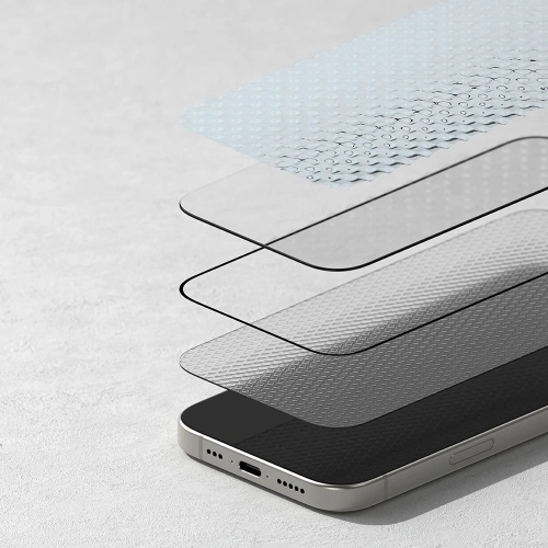 Szkło hartowane Ringke Easy Slide Apple iPhone 16 Pro Black [2 PACK] - iPhone 16 Pro - Ringke