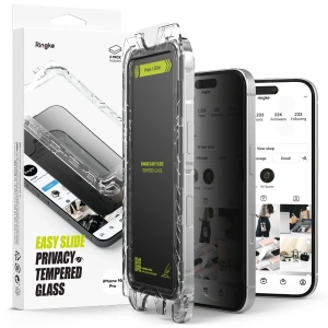 Hurtownia GSM - Szkło prywatyzujące Ringke Easy Slide Apple iPhone 16 Pro Privacy [2 PACK] - RGK2048 - {ean13} - Hurt
