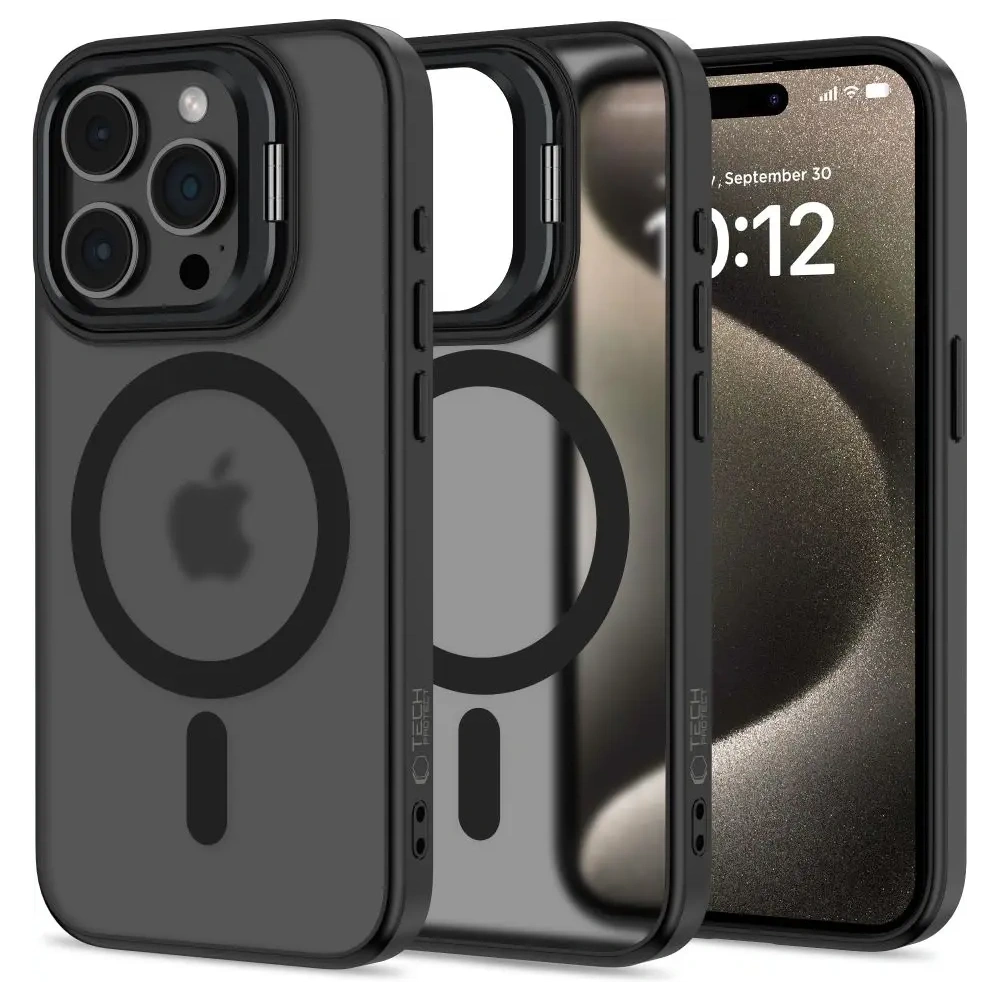 Hurtownia GSM - Etui Tech-Protect Magstand MagSafe Apple iPhone 15 Pro Matte Black - THP3166 - {ean13} - Hurt