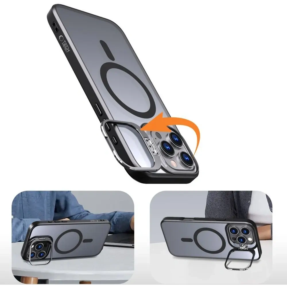 Hurtownia GSM - Tech-Protect Magstand MagSafe Apple iPhone 15 Pro Matt Fekete - THP3166 - {ean13} - Hurt