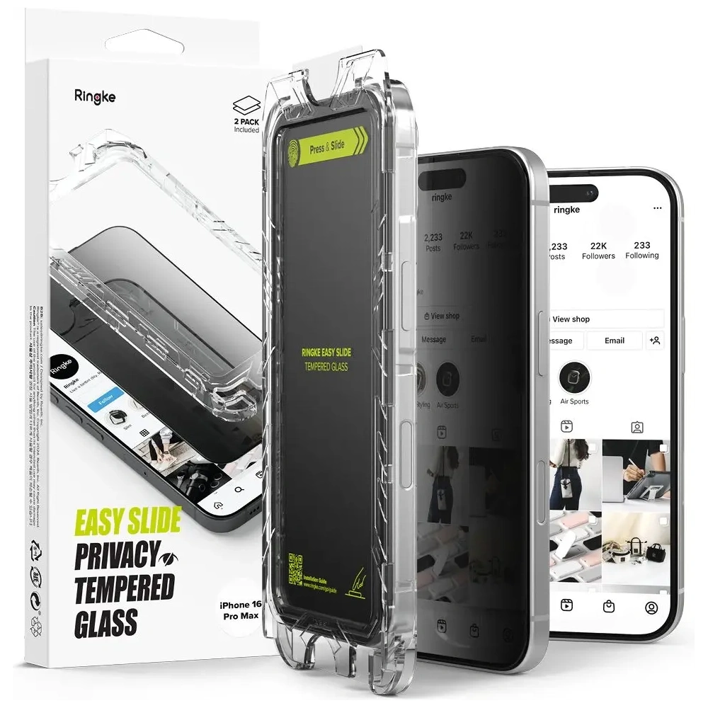 Hurtownia GSM - Ringke Easy Slide Apple iPhone 16 Pro Max Datenschutz [2 PACK] - RGK2054 - {ean13} - Hurt