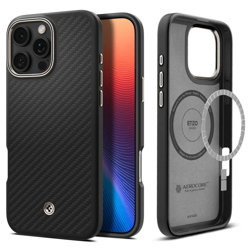 Hurtownia GSM - Spigen Enzo Aramid Mag MagSafe Apple iPhone 16 Pro Max Fekete/natural - SPN16349 - {ean13} - Hurt