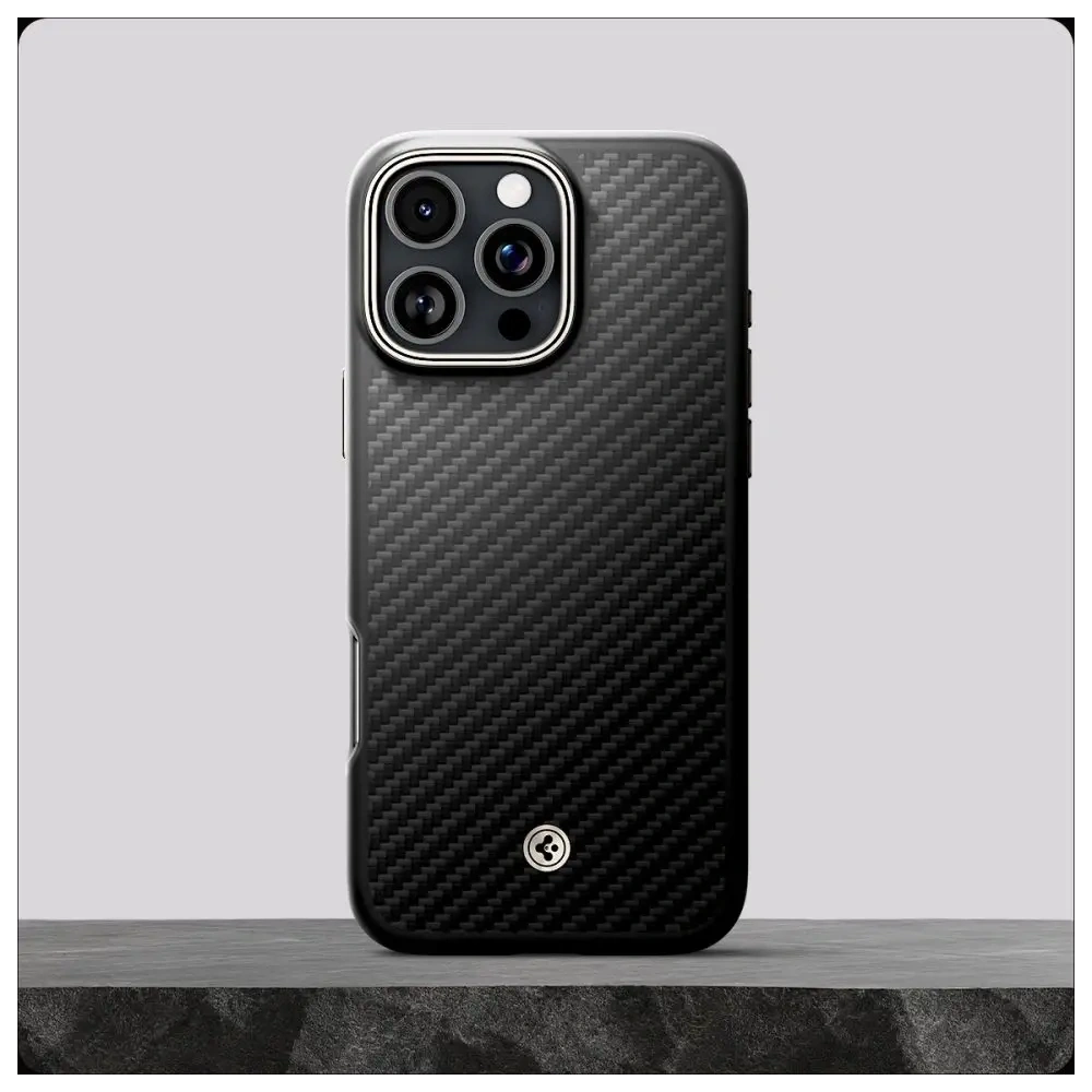 Hurtownia GSM - Spigen Enzo Aramid Mag MagSafe Apple iPhone 16 Pro Max Černá/přírodní - SPN16349 - {ean13} - Hurt
