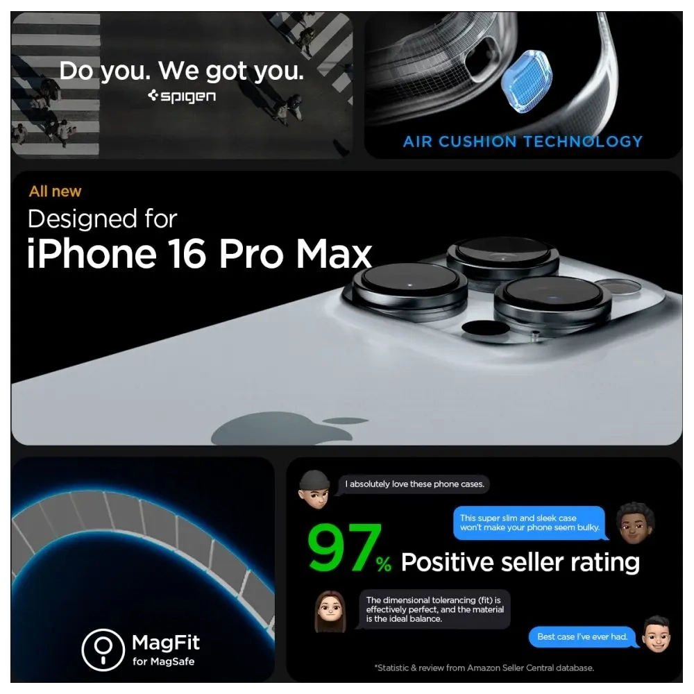 Hurtownia GSM - Spigen Enzo Aramid Mag MagSafe Apple iPhone 16 Pro Max Černá/přírodní - SPN16349 - {ean13} - Hurt