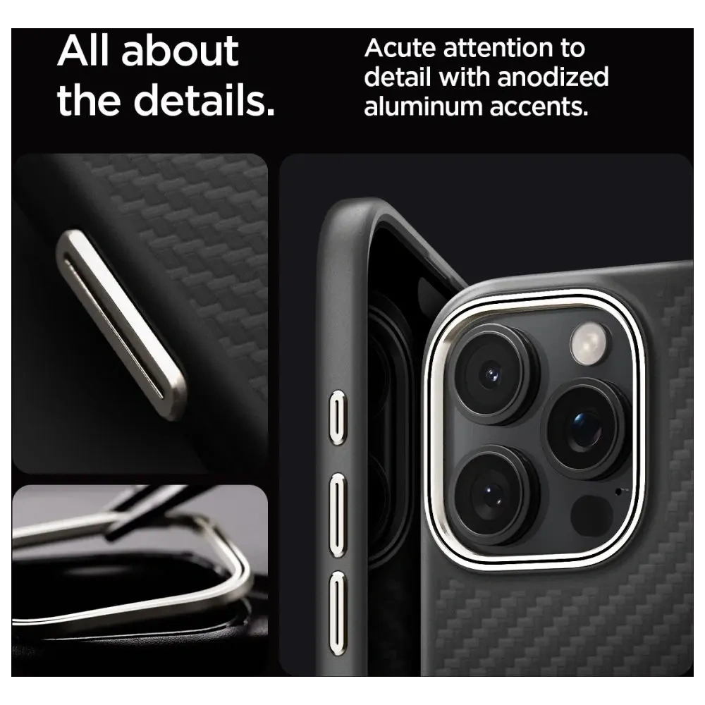 Wholesale Spigen Enzo Aramid Mag MagSafe Apple iPhone 16 Pro Max Black/natural - SPN16349 - {ean13} - Hurt