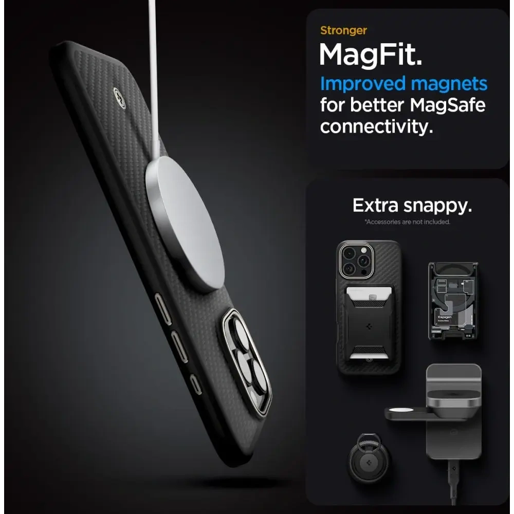 Hurtownia GSM - Spigen Enzo Aramid Mag MagSafe Apple iPhone 16 Pro Max Černá/přírodní - SPN16349 - {ean13} - Hurt