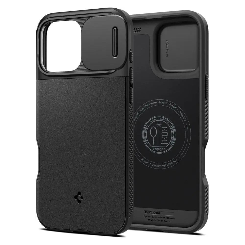 Hurtownia GSM - Spigen Optik Armor Mag MagSafe Apple iPhone 16 Pro Max Černá - SPN16357 - {ean13} - Hurt