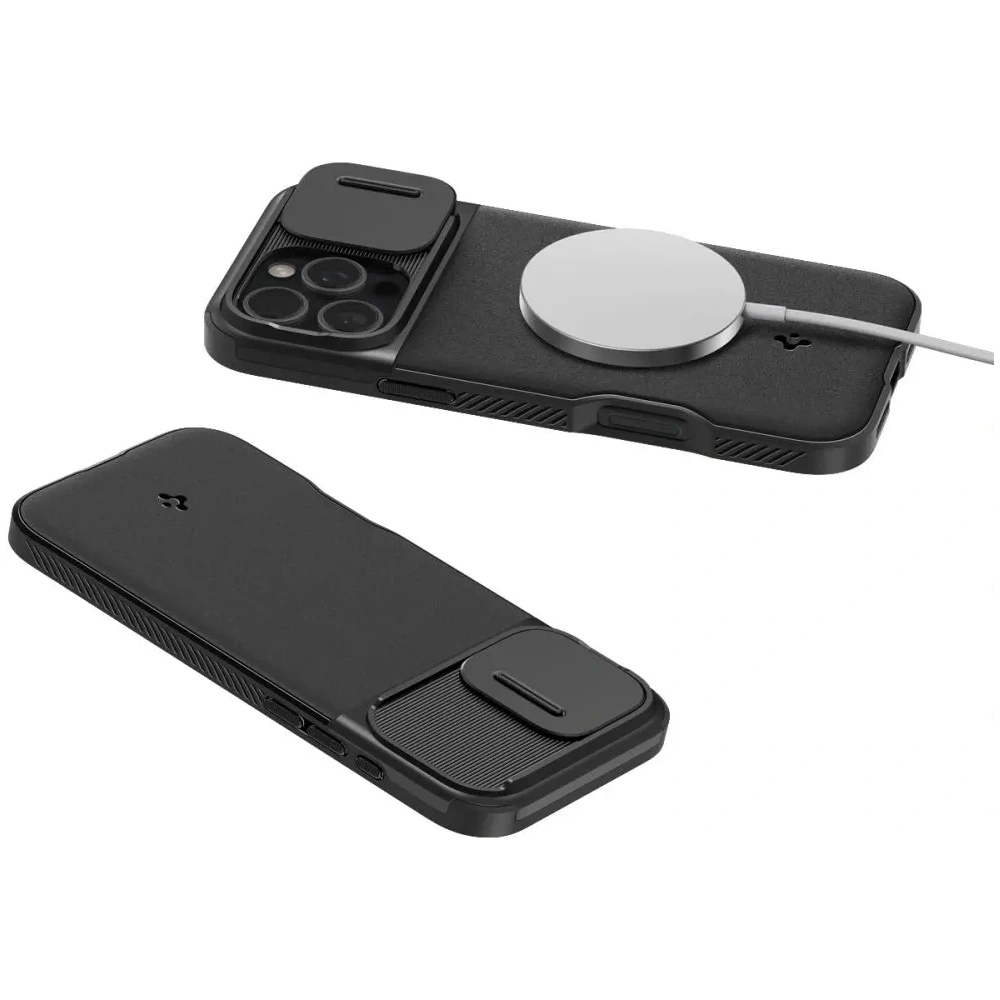 Hurtownia GSM - Spigen Optik Armor Mag MagSafe Apple iPhone 16 Pro Max Černá - SPN16357 - {ean13} - Hurt