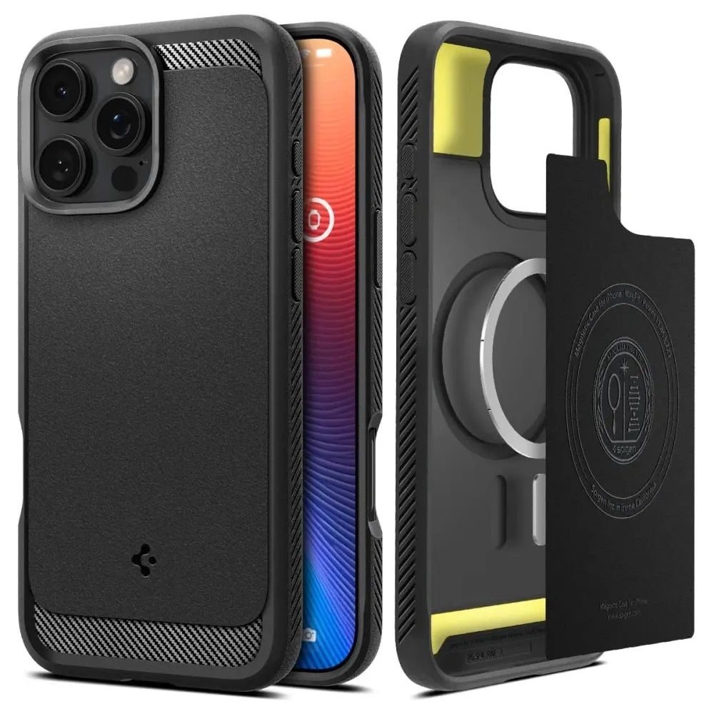 Hurtownia GSM - Spigen Rugged Armor Mag MagSafe Apple iPhone 16 Pro Max Matná černá - SPN16358 - {ean13} - Hurt