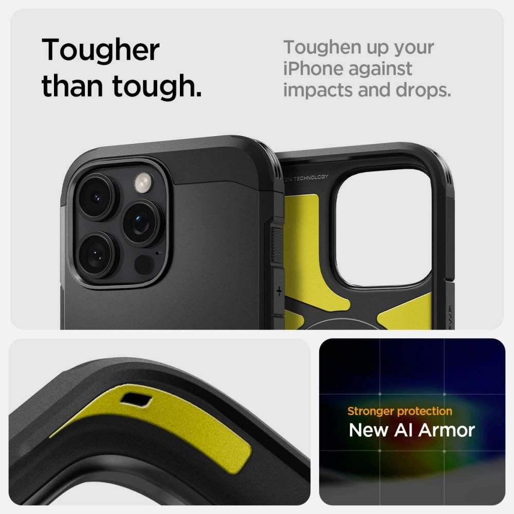 Hurtownia GSM - Spigen Tough Armor Mag MagSafe Apple iPhone 16 Pro Max Černá - SPN16363 - {ean13} - Hurt