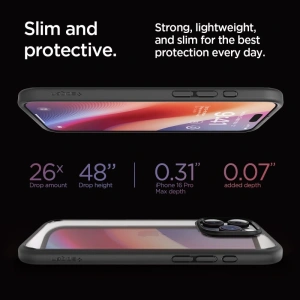 Etui Spigen Ultra Hybrid Apple iPhone 16 Pro Max Matte Black - iPhone 16 Pro Max - Spigen