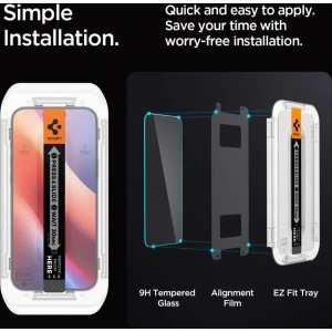 Szkło hartowane Spigen GLAS.tR ez Fit Apple iPhone 16 Pro Max Clear [2 PACK] - iPhone 16 Pro Max - Spigen