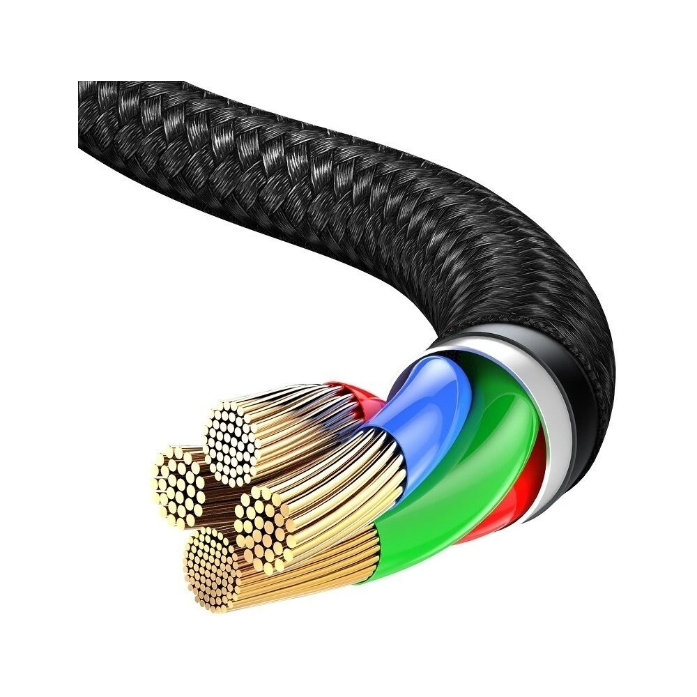 Hurtownia GSM - Kabel USB-C Baseus Halo, QC 3.0, PD 2.0, 60W, 3A, 0,5m (czarny) - BSU1001BLK - {ean13} - Hurt