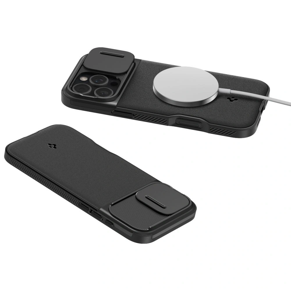 Hurtownia GSM - Spigen Optik Armor Mag MagSafe Apple iPhone 16 Pro Černá - SPN16391 - {ean13} - Hurt