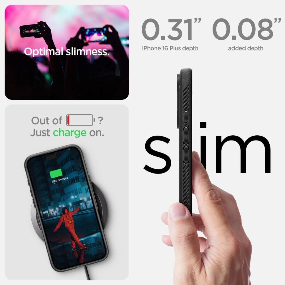 Wholesale Spigen Rugged Armor Mag Magsafe Apple iPhone 16 Plus Matte Black - SPN16396 - {ean13} - Hurt