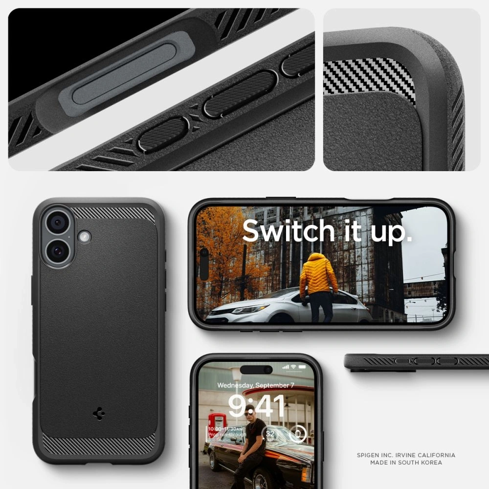 Wholesale Spigen Rugged Armor Mag Magsafe Apple iPhone 16 Plus Matte Black - SPN16396 - {ean13} - Hurt