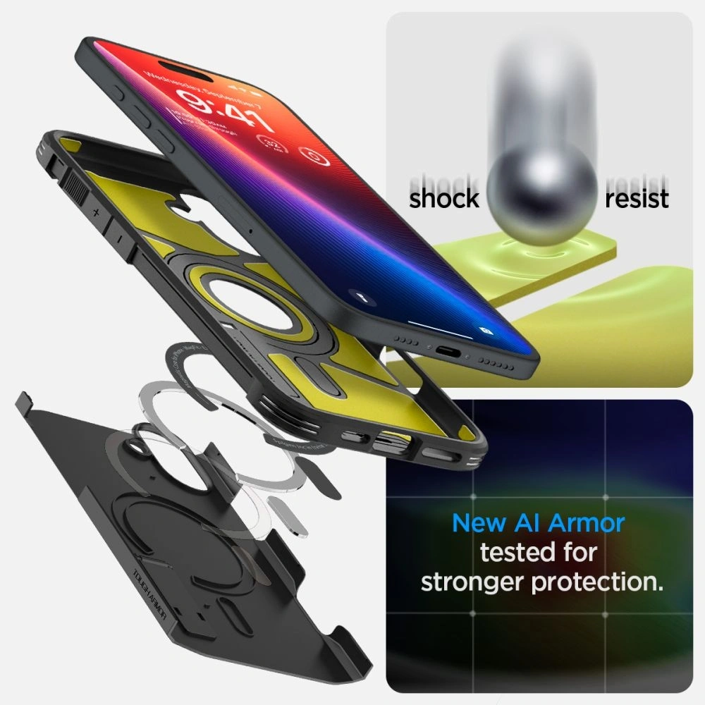 Wholesale Spigen Tough Armor Mag Magsafe Apple iPhone 16 Plus Black - SPN16398 - {ean13} - Hurt