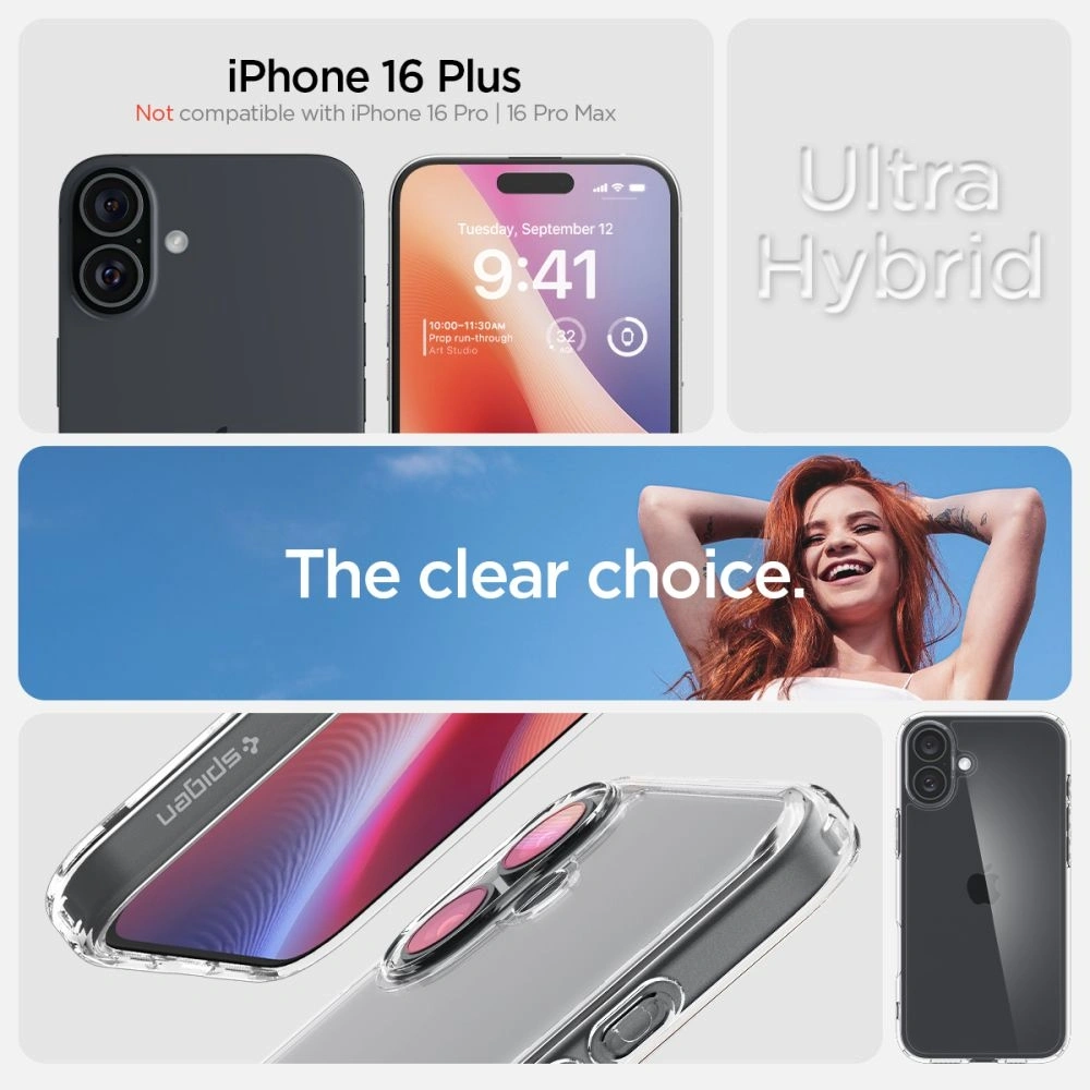 Wholesale Spigen Ultra Hybrid Apple iPhone 16 Plus Crystal Clear - SPN16399 - {ean13} - Hurt