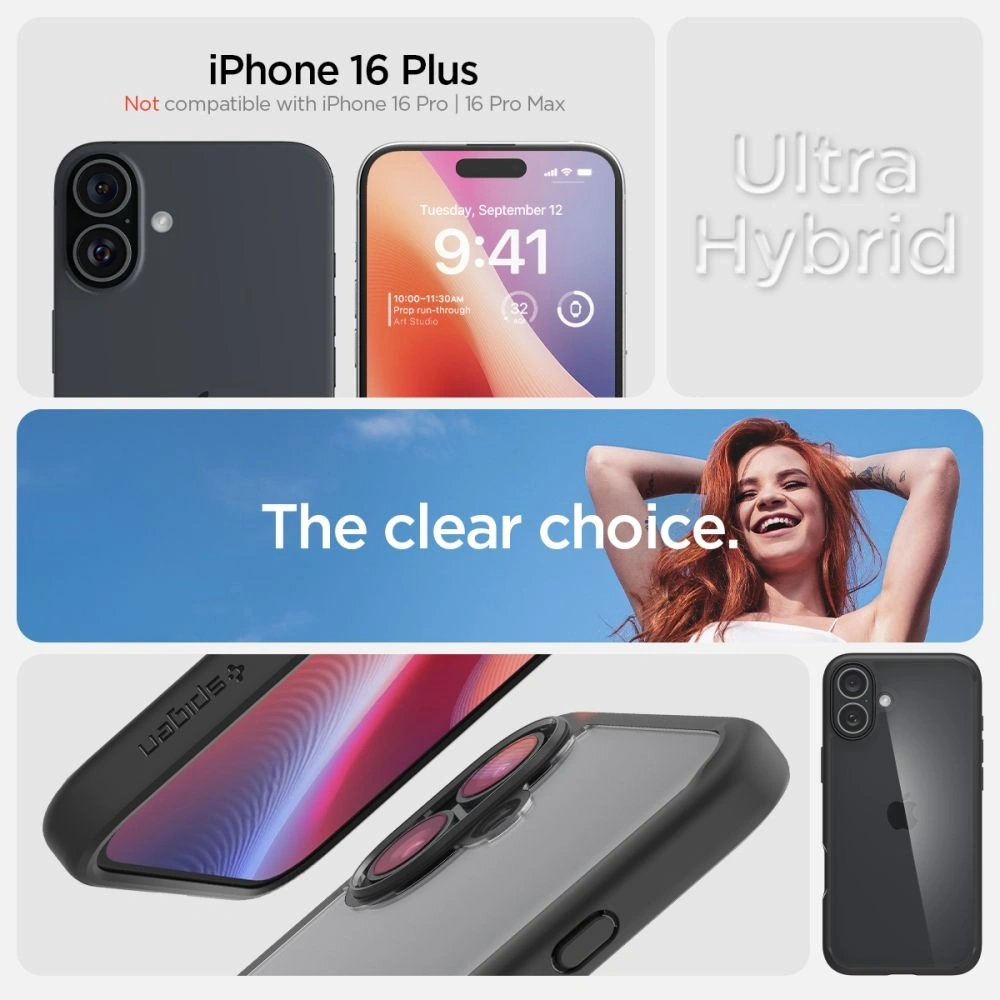 Wholesale Spigen Ultra Hybrid Apple iPhone 16 Plus Matte Black - SPN16400 - {ean13} - Hurt