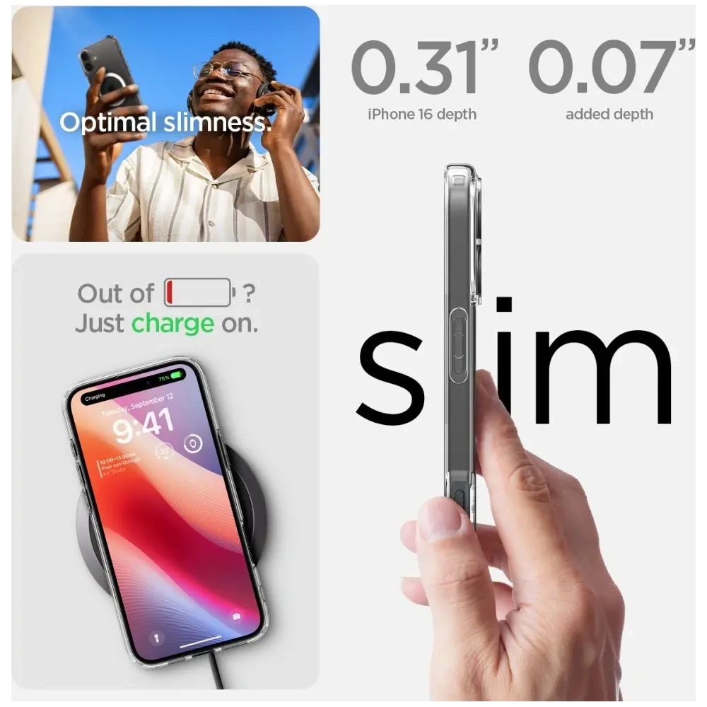 Wholesale Spigen Ultra Hybrid Mag Magsafe Apple iPhone 16 Plus White - SPN16401 - {ean13} - Hurt