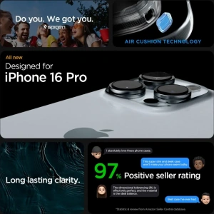 Etui Spigen Ultra Hybrid Apple iPhone 16 Pro Crystal Clear - iPhone 16 Pro - Spigen