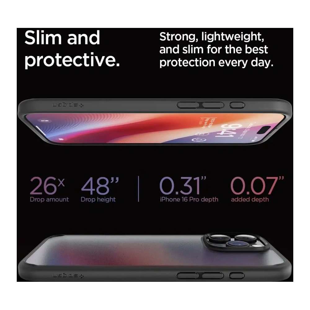 Hurtownia GSM - Spigen Ultra Hybrid Apple iPhone 16 Pro Negru Înghețat - SPN16409 - {ean13} - Hurt