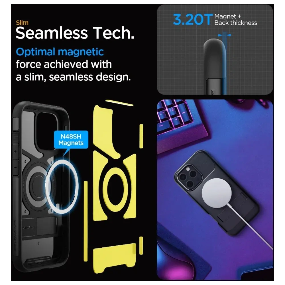 Wholesale Spigen Slim Armor Mag Magsafe Apple iPhone 16 Pro Black - SPN16421 - {ean13} - Hurt