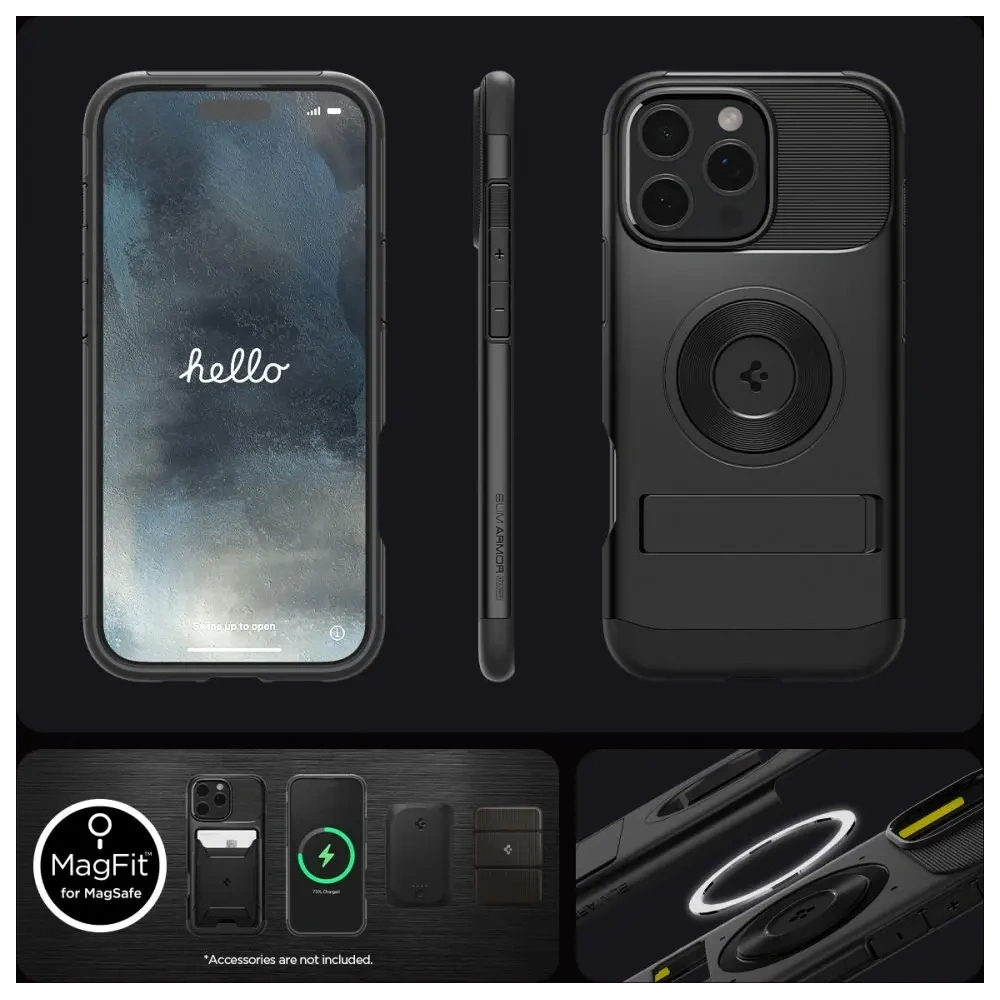 Hurtownia GSM - Spigen Slim Armor Mag Magsafe Apple iPhone 16 Pro Fekete - SPN16421 - {ean13} - Hurt