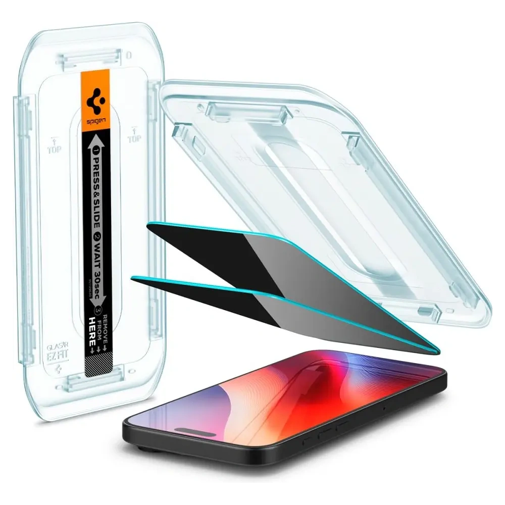 Hurtownia GSM - Spigen GLAS.tR ez Fit Apple iPhone 16 Pro Privacy [2 PACK] - SPN16423 - {ean13} - Hurt