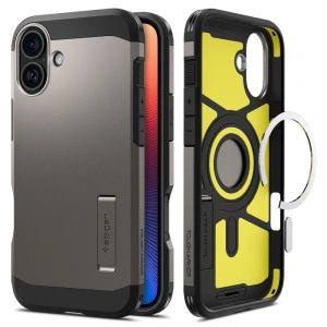 Etui Spigen Tough Armor Mag Magsafe Apple iPhone 16 Gunmetal - iPhone 16 - Spigen