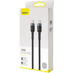 Kabel USB-C Baseus Cafule, QC 3.0, PD 2.0, 100W, 5A, 2m (szaro-czarny)