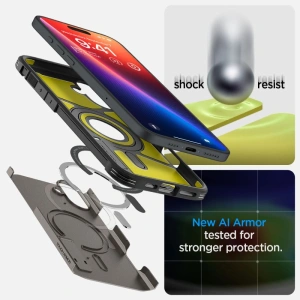 Etui Spigen Tough Armor Mag Magsafe Apple iPhone 16 Gunmetal - iPhone 16 - Spigen